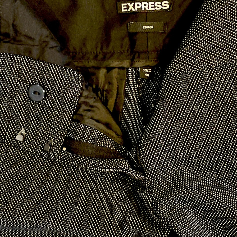 Like NEW Express 4R black patterned dress pants